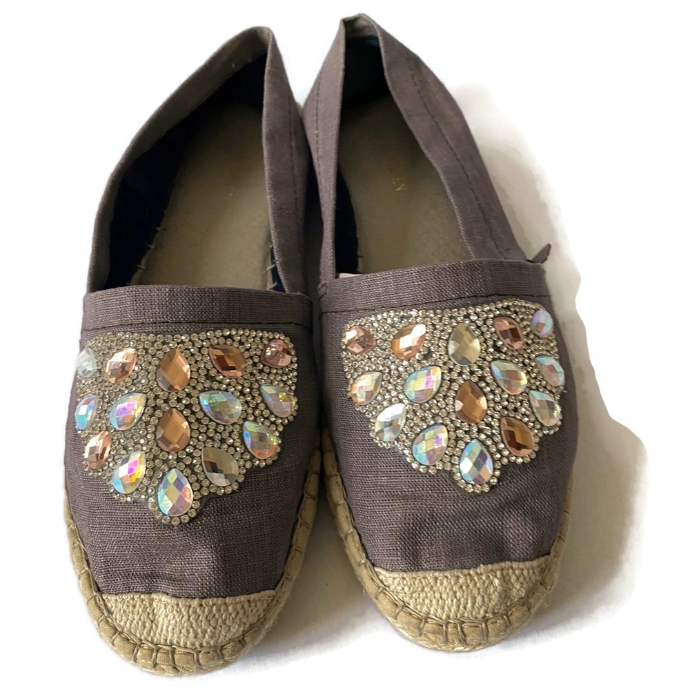 Ilse Jacobsen “Hornbaek” Adornments Canvas Espadrille Size 9